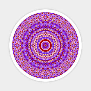 Groovy Retro Mandala Magnet